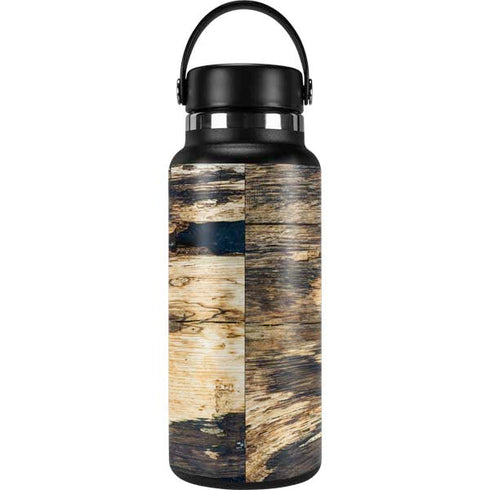 Blue Resin Wood Hydro Flask 32oz Wide Mouth Skin